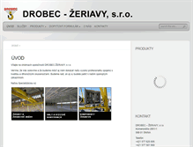 Tablet Screenshot of drobec-zeriavy.sk